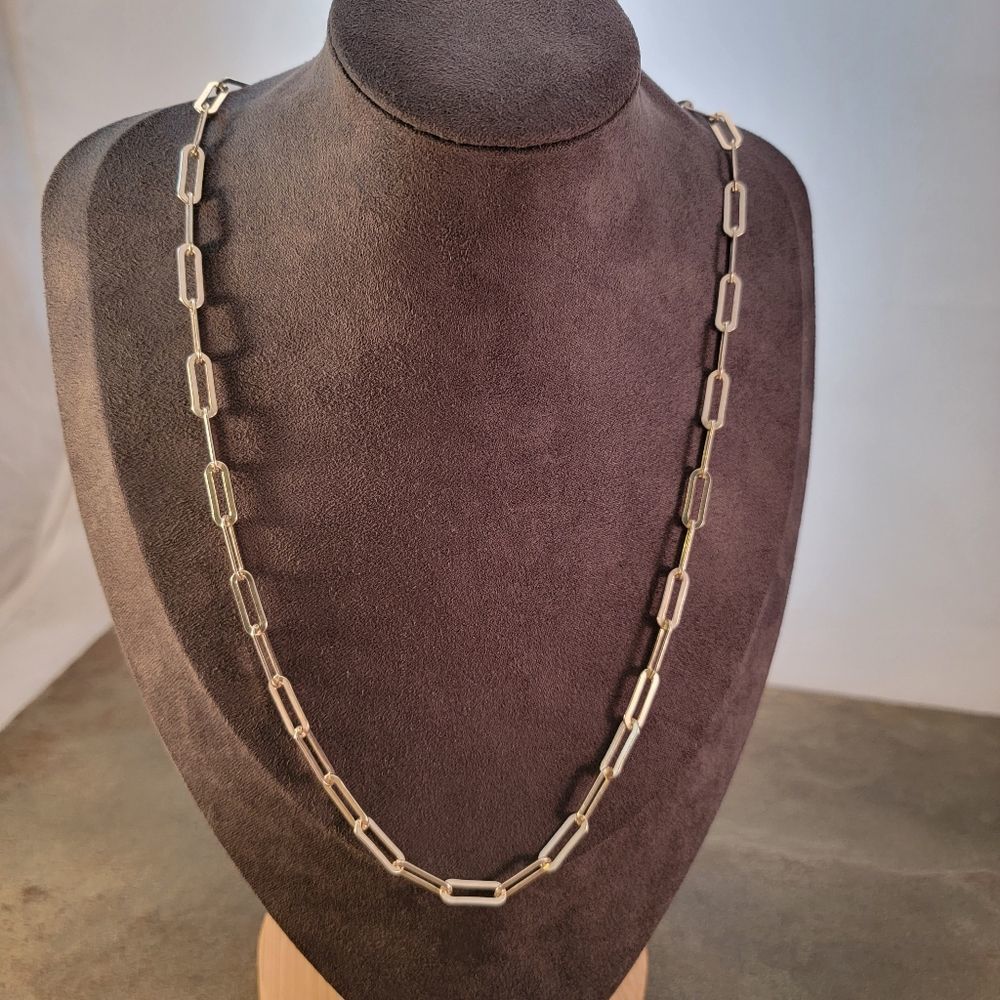 Sterling Paulo Romeo 21" Paperclip Style Chain Necklace - Picture 3 of 7